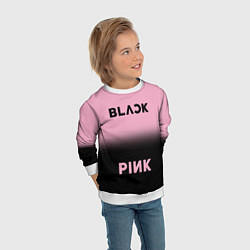 Свитшот детский Blackpink - розово-черный, цвет: 3D-белый — фото 2