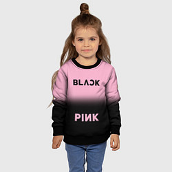 Свитшот детский Blackpink - розово-черный, цвет: 3D-черный — фото 2