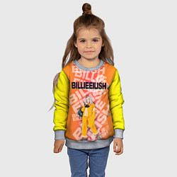Свитшот детский Billie Eilish: Yellow Mood, цвет: 3D-меланж — фото 2