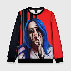 Свитшот детский Billie Eilish: Demon, цвет: 3D-черный