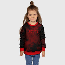 Свитшот детский LUCIFER КРЫЛЬЯ, цвет: 3D-красный — фото 2