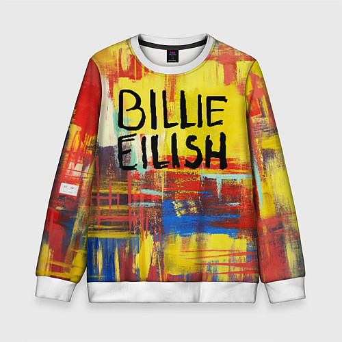 Детский свитшот Billie Eilish: Art / 3D-Белый – фото 1