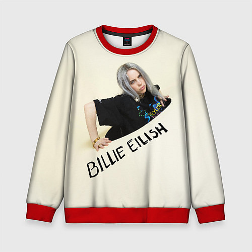 Детский свитшот BILLIE EILISH / 3D-Красный – фото 1