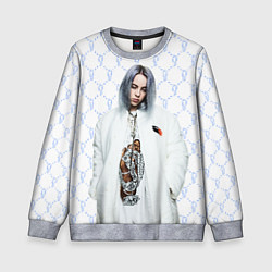 Свитшот детский BILLIE EILISH: White Fashion, цвет: 3D-меланж