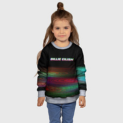 Свитшот детский BILLIE EILISH: Black Glitch, цвет: 3D-меланж — фото 2