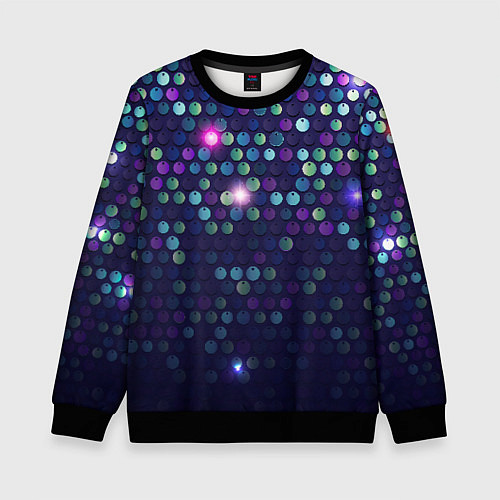 Детский свитшот Блестки диско / 3D-Черный – фото 1