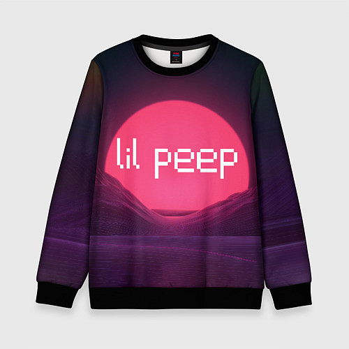 Детский свитшот Lil peepLogo / 3D-Черный – фото 1