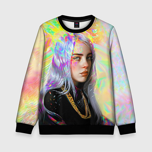 Детский свитшот Billie Eilish / 3D-Черный – фото 1