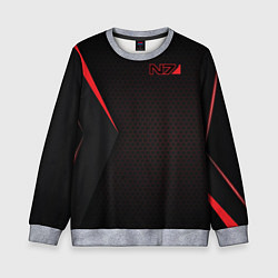 Свитшот детский Mass Effect N7, цвет: 3D-меланж