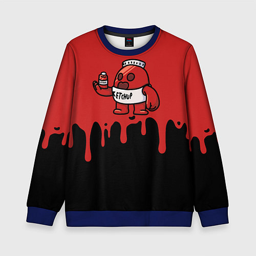 Детский свитшот Спайк кетчуп / 3D-Синий – фото 1