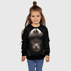 Свитшот детский Уличный кот, цвет: 3D-черный — фото 2