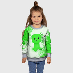 Свитшот детский MINECRAFT CREEPER, цвет: 3D-меланж — фото 2