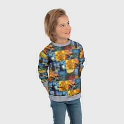 Свитшот детский Картины Ван Гога, цвет: 3D-меланж — фото 2