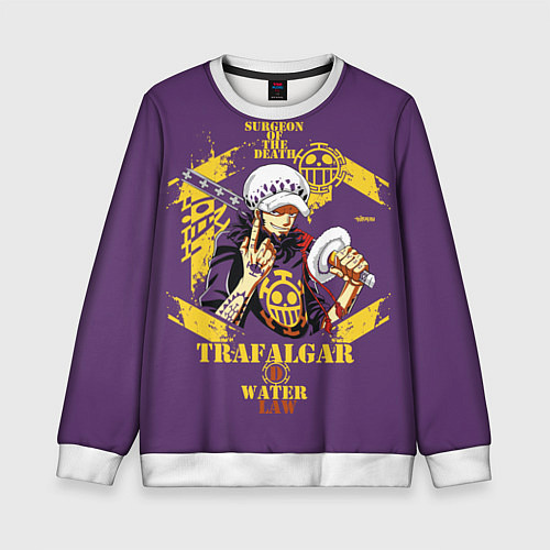 Детский свитшот One Piece Trafalgar / 3D-Белый – фото 1