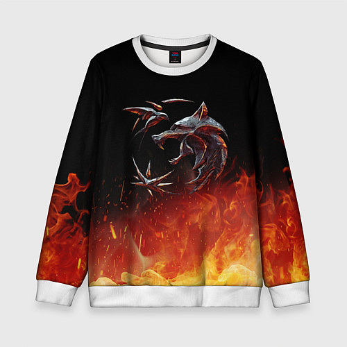 Детский свитшот Ведьмак сериал / 3D-Белый – фото 1