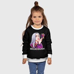 Свитшот детский BILLIE EILISH, цвет: 3D-белый — фото 2