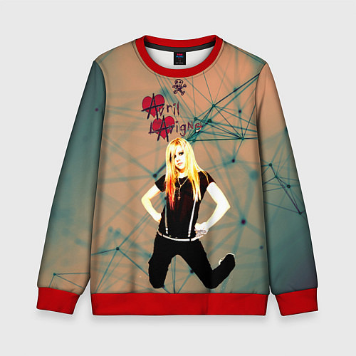 Детский свитшот Avril Lavigne / 3D-Красный – фото 1