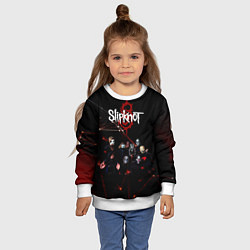 Свитшот детский Slipknot, цвет: 3D-белый — фото 2