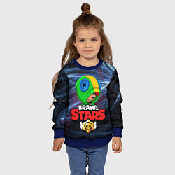 Свитшот детский Brawl Stars - Leon, цвет: 3D-синий — фото 2