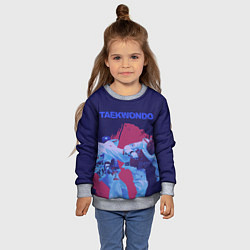 Свитшот детский Taekwondo, цвет: 3D-меланж — фото 2
