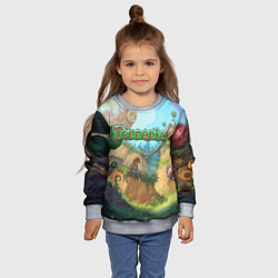 Свитшот детский Terraria, цвет: 3D-меланж — фото 2