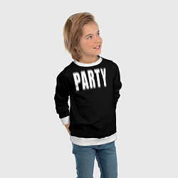 Свитшот детский Hard PARTY, цвет: 3D-белый — фото 2