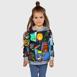 Свитшот детский Terraria allpic, цвет: 3D-меланж — фото 2