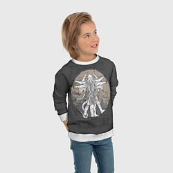 Свитшот детский Cthulhu, цвет: 3D-белый — фото 2