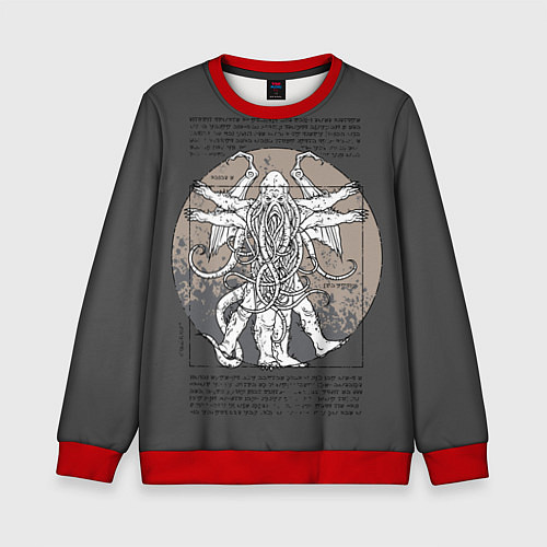 Детский свитшот Cthulhu / 3D-Красный – фото 1