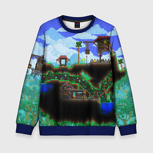 Детский свитшот TERRARIA EXCLUSIVE / 3D-Синий – фото 1