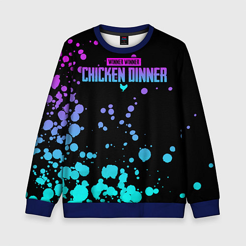 Детский свитшот Chicken Dinner / 3D-Синий – фото 1