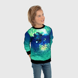 Свитшот детский Звездный дирижабль, цвет: 3D-черный — фото 2