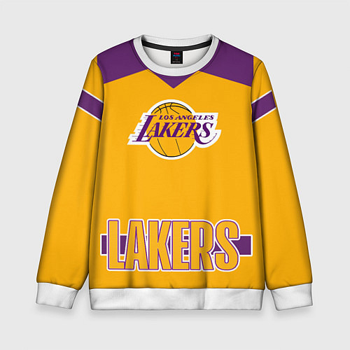 Детский свитшот Los Angeles Lakers / 3D-Белый – фото 1