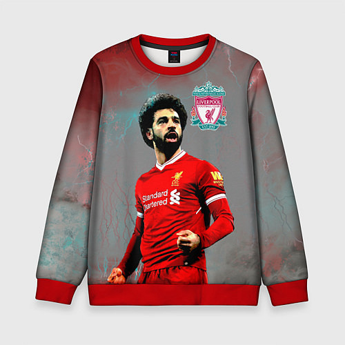 Детский свитшот Mohamed Salah / 3D-Красный – фото 1