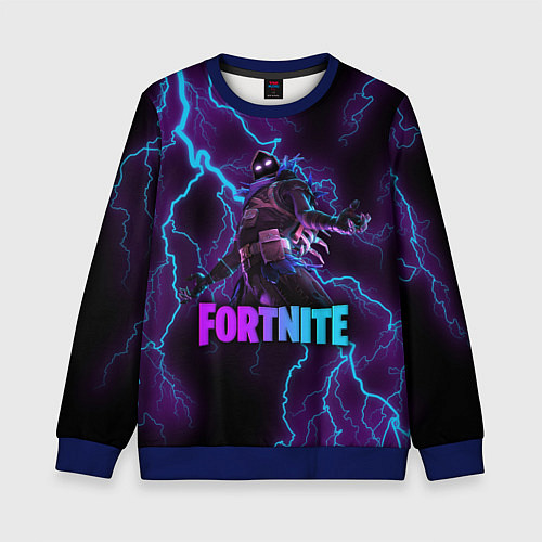 Детский свитшот FORTNITE RAVEN / 3D-Синий – фото 1