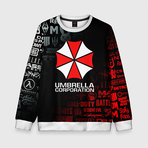 Детский свитшот RESIDENT EVIL UMBRELLA CORP / 3D-Белый – фото 1