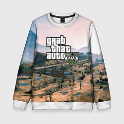 Свитшот детский Grand Theft Auto 5, цвет: 3D-белый