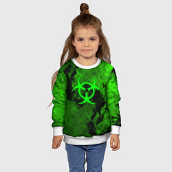Свитшот детский BIOHAZARD, цвет: 3D-белый — фото 2