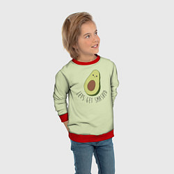 Свитшот детский Авокадо, цвет: 3D-красный — фото 2