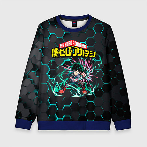 Детский свитшот Изуку Мидория / 3D-Синий – фото 1