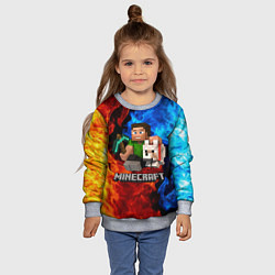 Свитшот детский MINECRAFT, цвет: 3D-меланж — фото 2