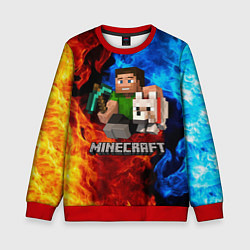 Свитшот детский MINECRAFT, цвет: 3D-красный