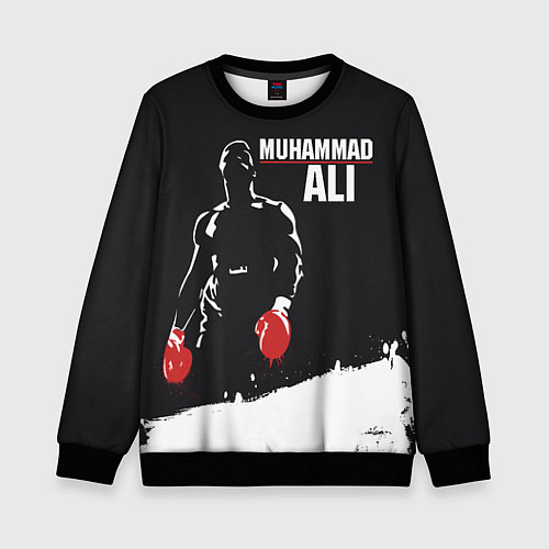 Детский свитшот Muhammad Ali / 3D-Черный – фото 1