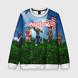 Свитшот детский ROBLOX, цвет: 3D-белый