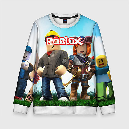 Детский свитшот ROBLOX / 3D-Белый – фото 1