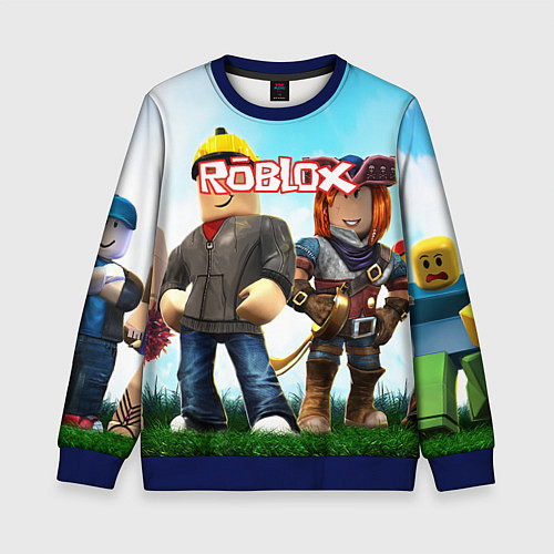 Детский свитшот ROBLOX / 3D-Синий – фото 1