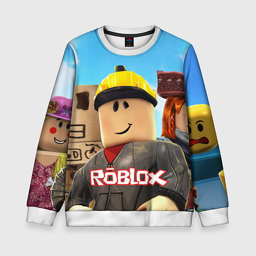 Детский свитшот ROBLOX / 3D-Белый – фото 1