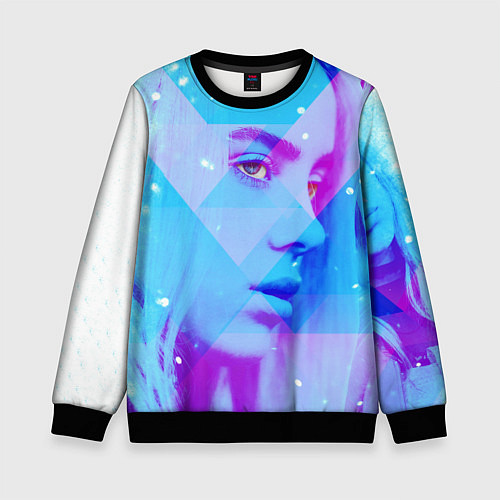 Детский свитшот Billie Blue Star / 3D-Черный – фото 1