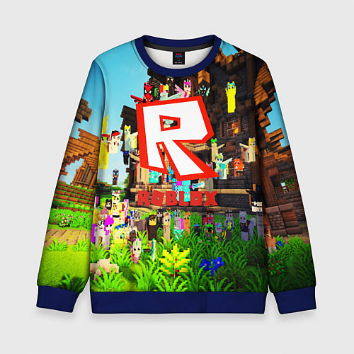 Детский свитшот ROBLOX / 3D-Синий – фото 1