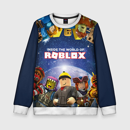 Детский свитшот ROBLOX / 3D-Белый – фото 1